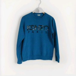 Kenzo Paris sweatshirt, green men's jumper size M, streetwear hoodie alternative. Excellent value in top condition